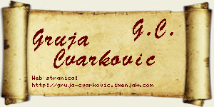 Gruja Čvarković vizit kartica